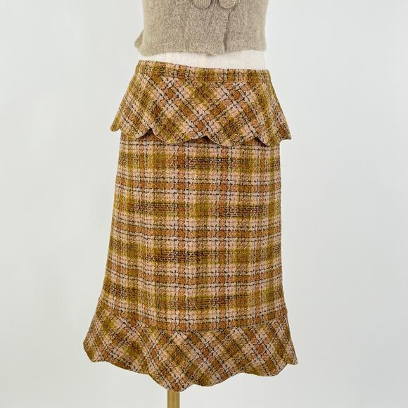 NWT Anna Molinari 2005 Y2K Runway Size Small Plaid Skirt - Picture 2 of 11